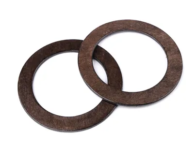 Wooden handbag handles Ø14 cm – dark