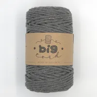 Macramé cord 3 mm in Glitter Lead (529)