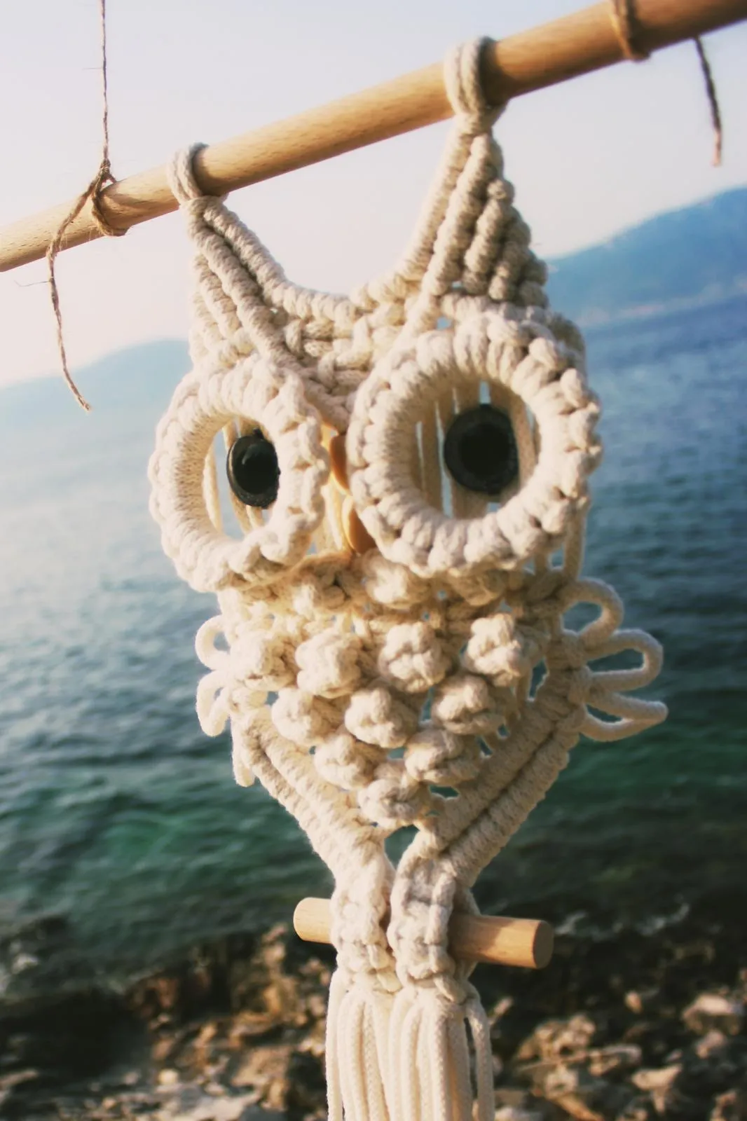 DIY set for making a macramé decoration – Owl