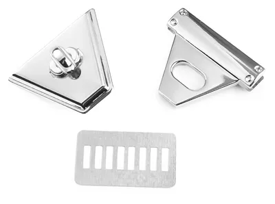 Metal bag clasp set 47 × 50 mm