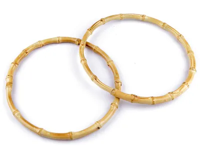 Bamboo handbag handles Ø20 cm – light
