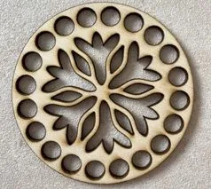 Drevený podstavec 10cm Vločka 4