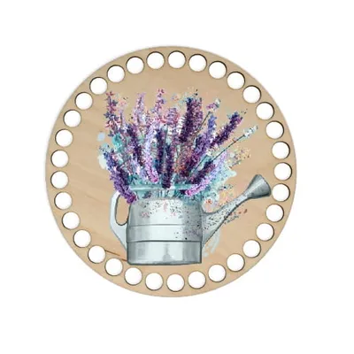 Wooden basket lid Ø15 cm – Watering can