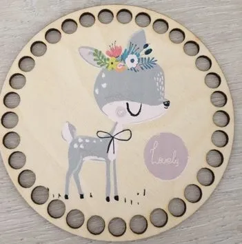 Wooden set for crocheted basket – Bambi