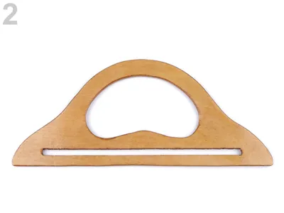 Wooden handbag handles (11 × 27 cm)