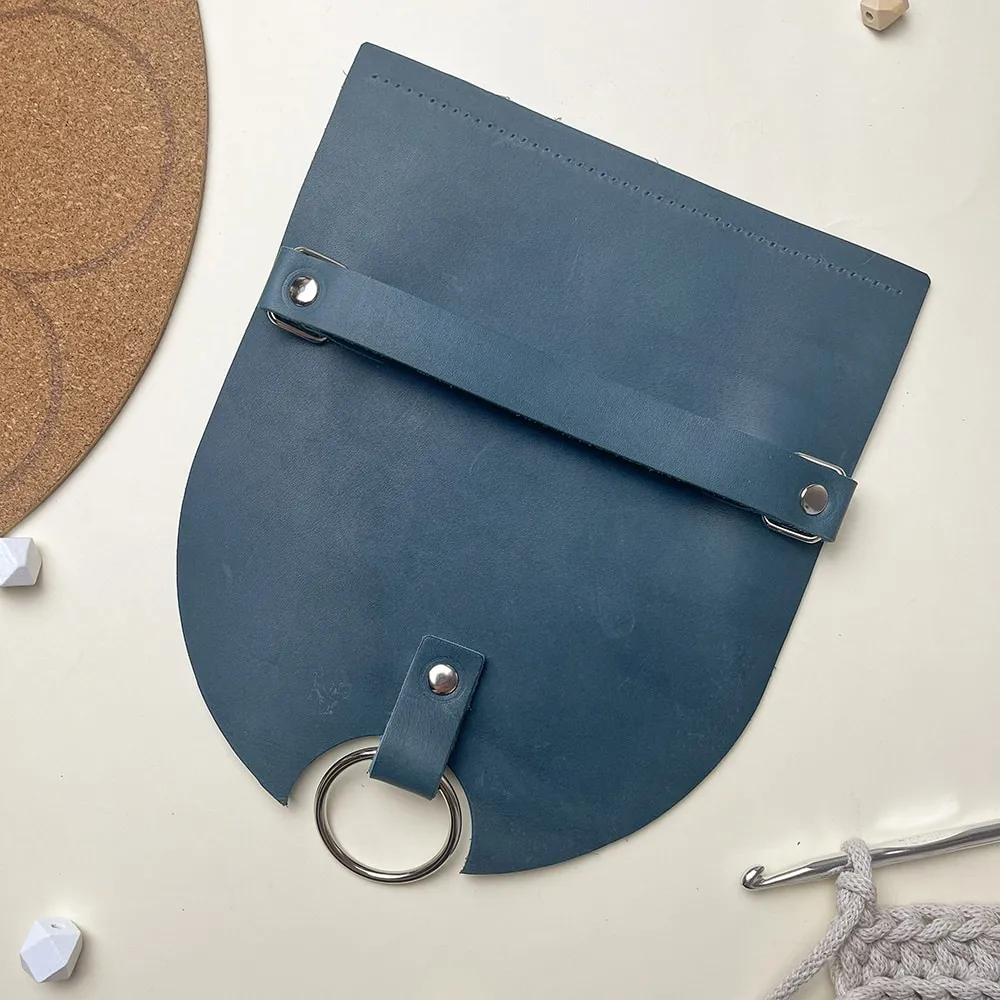 Leather handbag flap