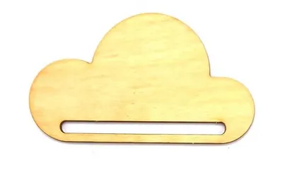 Wooden bookmark – cloud