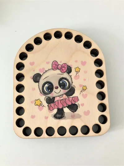 Wooden set for handbag – Panda