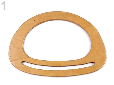 Wooden handbag handles (14.5 × 19.5 cm)
