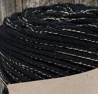 3mm špagát BIG CORD as Uhlie so zlatom