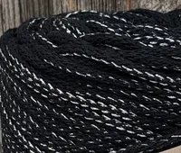 3mm špagát BIG CORD as Uhlie so striebrom