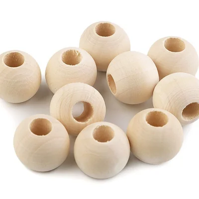 Drevené korálky nelakované Ø18 mm VEĽKOPRIEMER