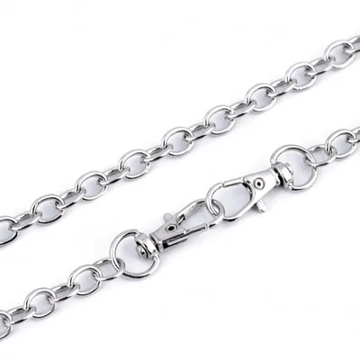 Retiazka na kabelky s karabinou dĺžka 120cm NIKL