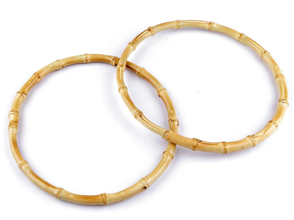 Bambusová ucha na tašky Ø20 cm BAMBUS SVETLÝ