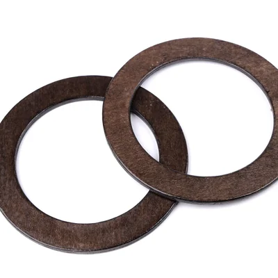 Drevené uchá na tašky Ø14 cm – tmavé