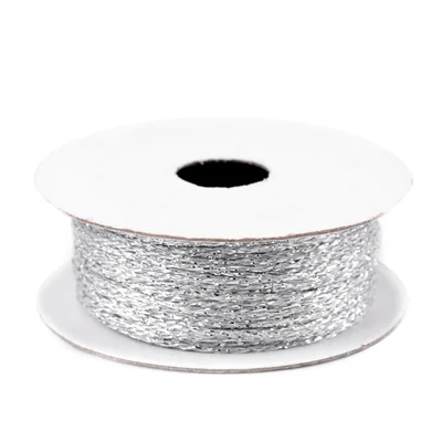 Šnúrka šírka 1 mm vianočná Strieborná