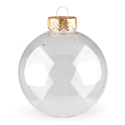 Banka na dozdobenie Ø8 cm - vianočná guľa - zlatá