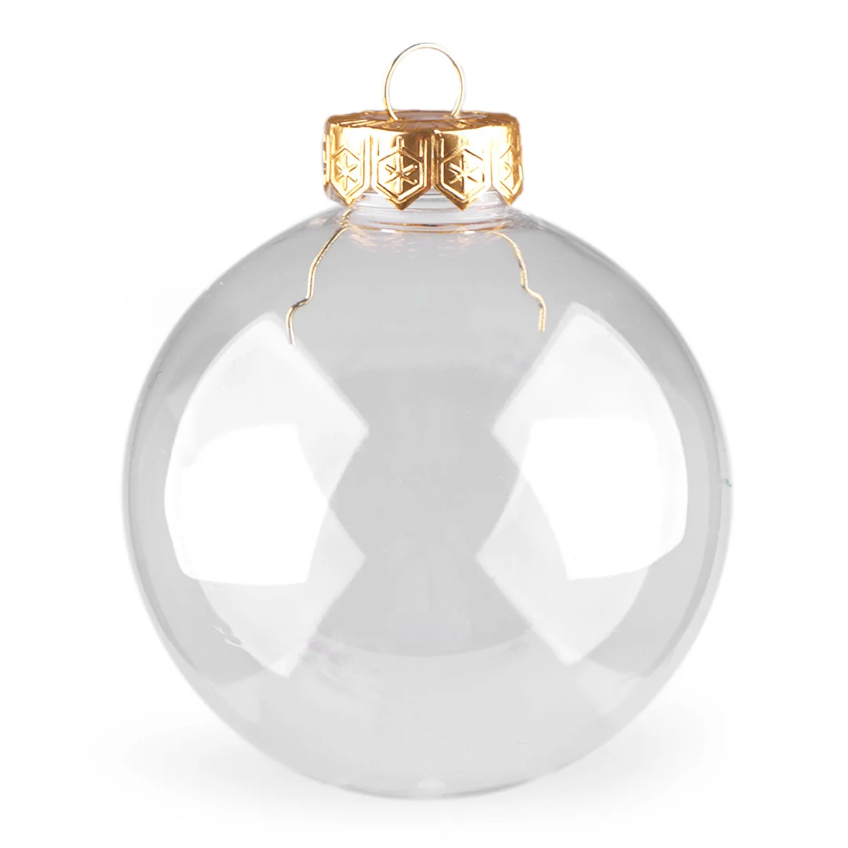 Banka na dozdobenie Ø8 cm - vianočná guľa - zlatá