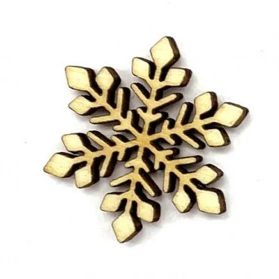 Vločka drevená vianočná dekorácia – 2,5cm