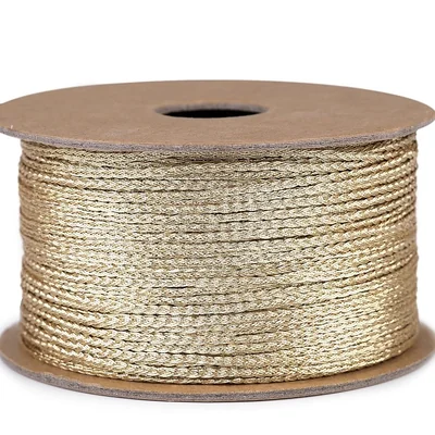 Šnúrka plochá šírka 1,2 mm zlatá