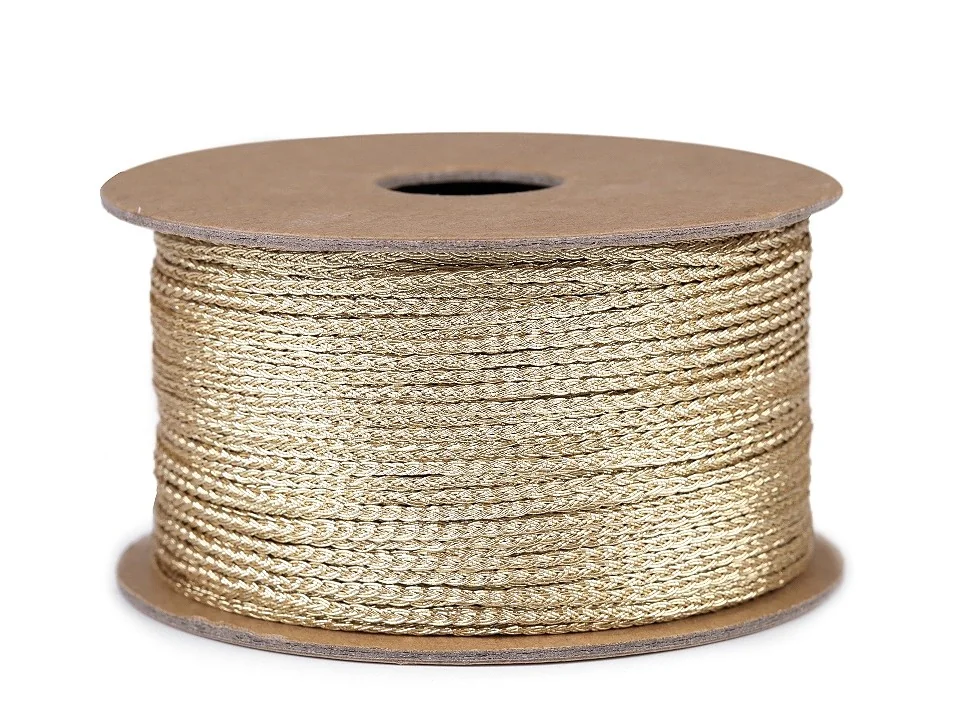 Šnúrka plochá šírka 1,2 mm zlatá