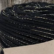 3mm braided cord as Charcoal with Gold