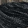 3mm braided cord as Charcoal with Silver