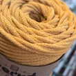 5mm braided cord as Mustard with Gold