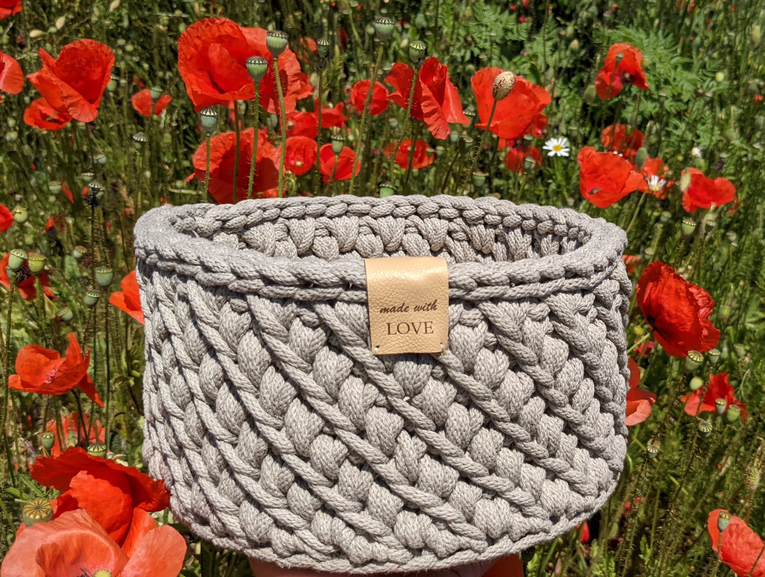 Návod na háčkovaný košík - vzor č.1