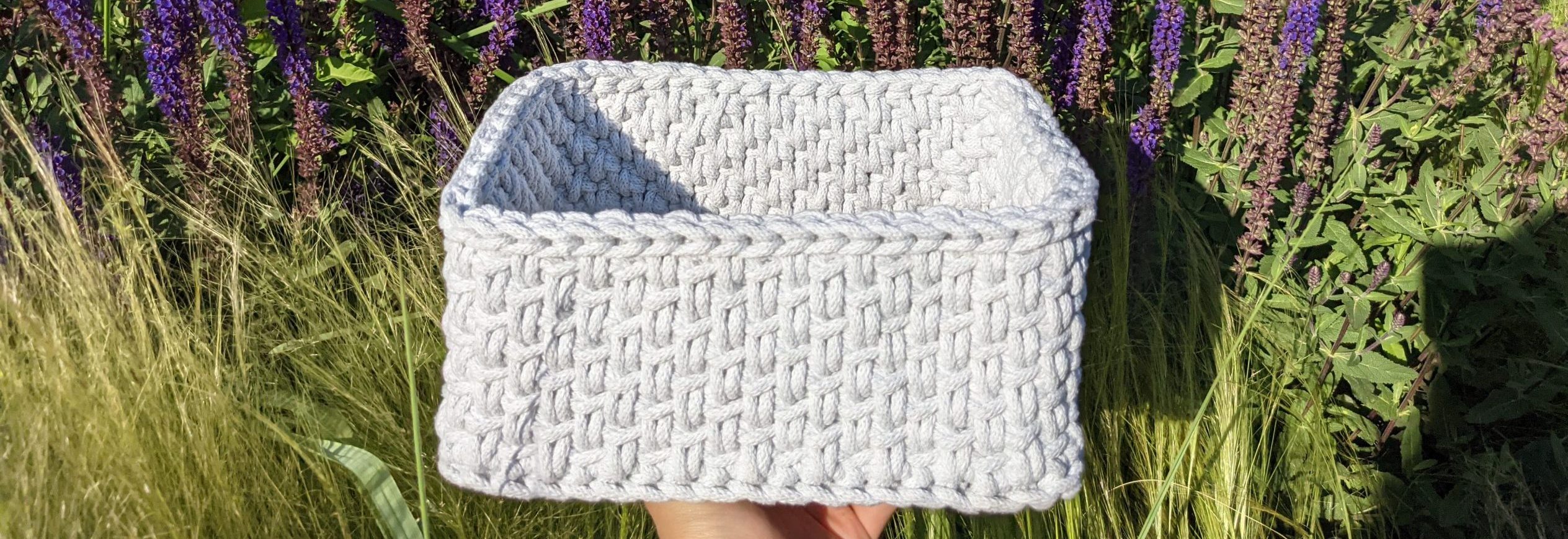 Návod na háčkovaný košík - vzor č.2