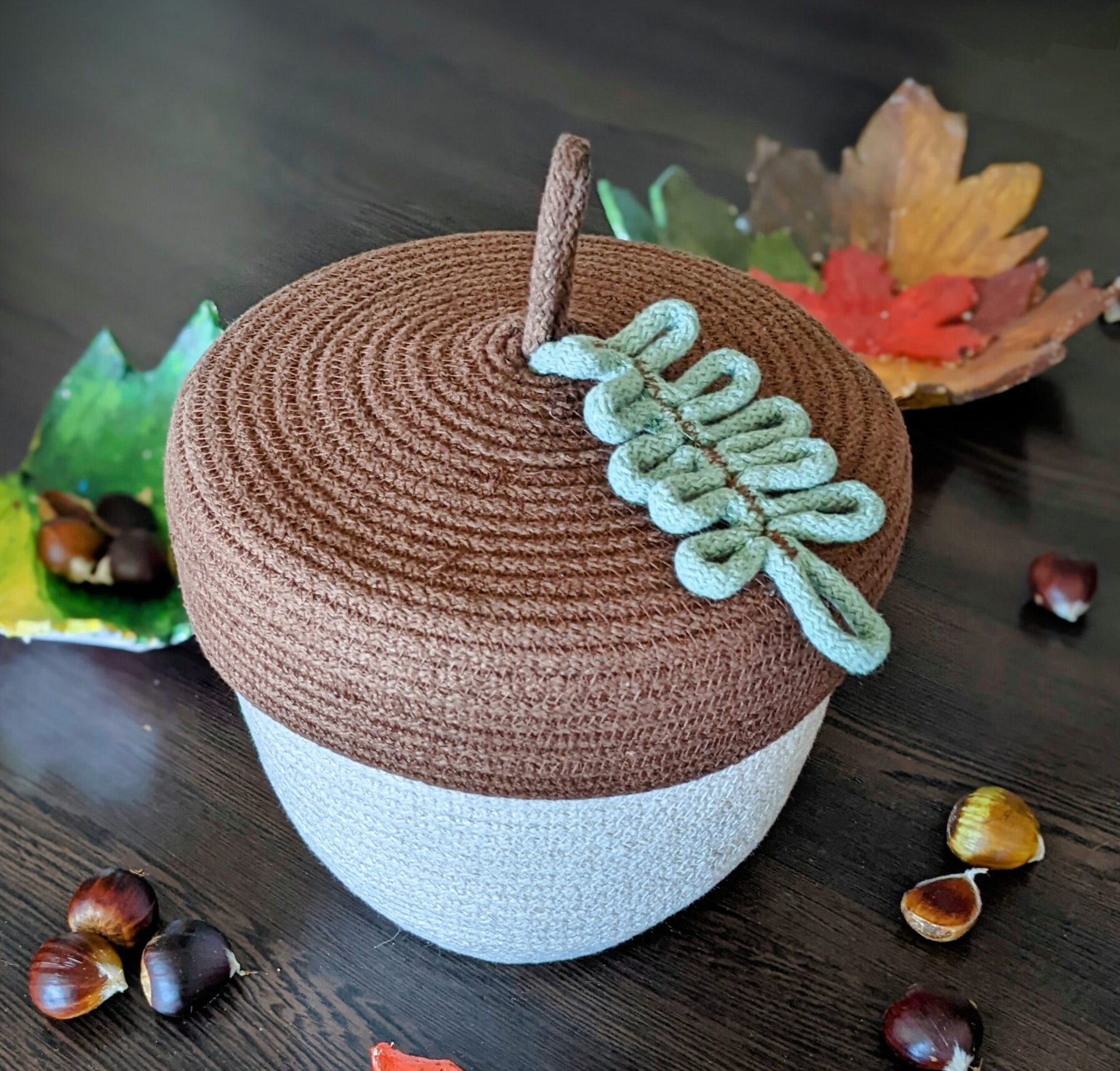 Sewed autumn decoration - acorn